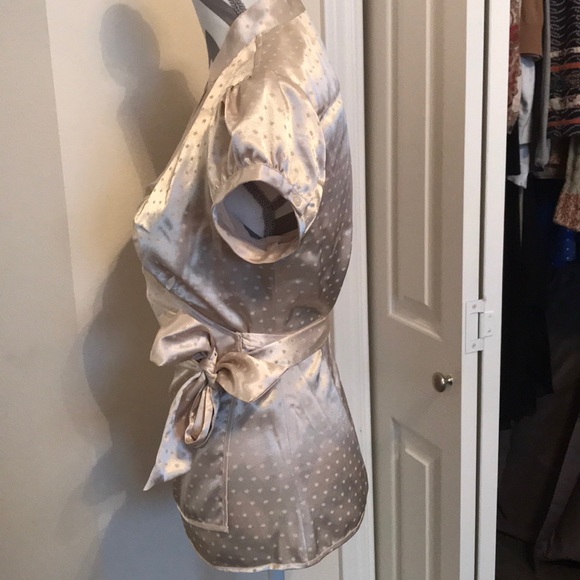 Gold sexy wrap around top - Picture 2 of 8